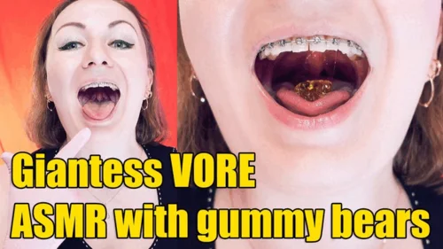 Secret Life Of Kinky Fetish Milf - ASMR: Hungry Giantess eating gummy bears (4K)