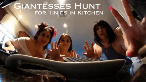 Science Friction - Giantesses Hunt for Tinies in Kitchen - SD - a Vore Unaware video featuring Sydney Screams, Virah Payam, and Jane Judge with Biting, Mouth and Teeth Fetish, Cooking, Eating, Food, and sexy BBW babes dangling you over their open mouths!