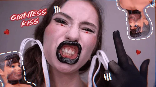 Sweet Mouth Game - Gentle Giantess sticky kiss Harley Quinn 5 (CUSTOM)