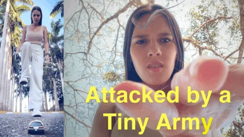 Rise Of The Giantess - Attacked by a Tiny Army (Latina Giantess Andrea) 4k