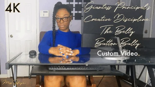 Miss Safiya - Giantess Principal's Creative Discipline - The Belly Button Bully - Custom - 4K