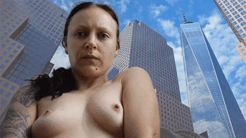 Goddess Aurora - Naked Giantess in the City