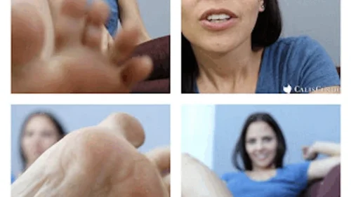 Cali Logans Custom Fantasies - Gentle Giant Feet: Cali Logan finds a tiny and keeps him as a little foot slave (hd)