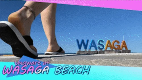 Canadian And Asian Giantess Fantasy - Unaware At Wasaga Beach - HD 720p Version