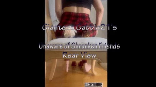 Giantess Daphne Devaux21 - Goddess Gabbie21 Unaware of Shrunken Friends pt1 (Rear View)