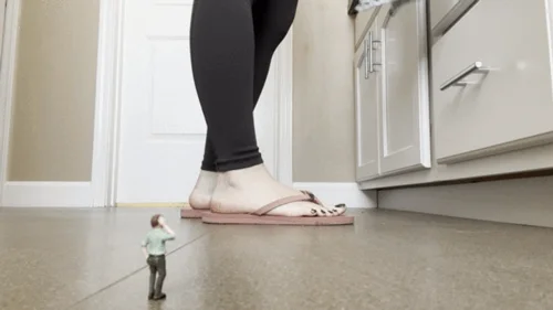 Cute Webbies - Giantess Dominates Tiny Man Under Her Feet