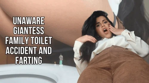 Lalo Cortez And Vanessa - Unaware giantess toilet family accident and farting - Lalo Cortez and Vanessa