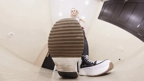 Under Giantess Soles - Jenny - beneath her massive sneakers VR 360 5,7K