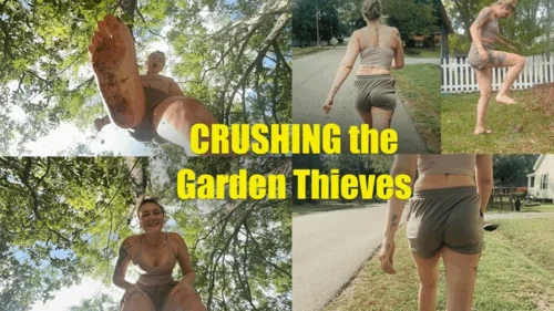 Rise Of The Giantess - Crushing the Garden Thieves - Real life Giantess Blondi 4k