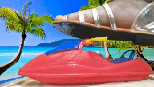 Mxdominionakacrushgoddess Clips - Giantess Destroys Teenie boyfriend's Jet ski at Beach 1080