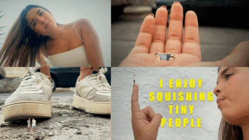 Rise Of The Giantess - I enjoy SQUISHING little people - Giantess Luna 4k