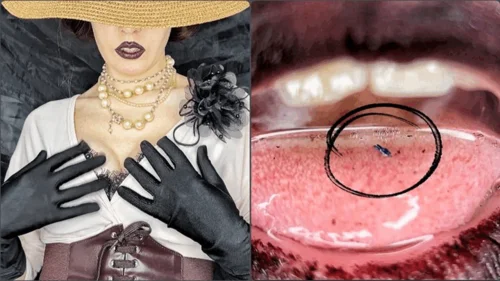 Goddess Gwendolyn - Tiny slave ended up in Lady Dimitrescu's drooling mouth