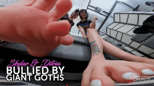 Bratty Foot Girls - Skylar & Ditria - Bullied By Giantess Goths! - HD 1080p MP4