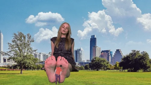 Custom Clips - Kateryna - Giantess Clean Worship And Splash - Near City - HD 1920x1080