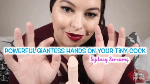Sydney's Fetish Fantasies - Powerful Giantess Hands On Your Cock - A shrinking scene featuring: cock tease, small penis worship, tiny man, giantess sex, and POV - 720 WMV