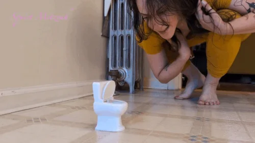 Squirt Mitzvah - Giantess Bella Pees In A Tiny Toilet