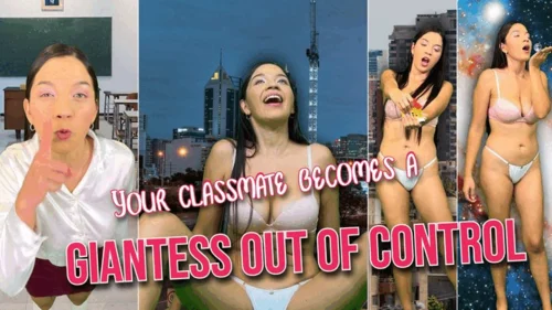 Littlecsophie - Classmate becomes a GIANTESS without control!