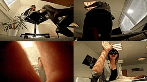 Madame Marissa - Tiny guys crushed unaware in the office (small version)