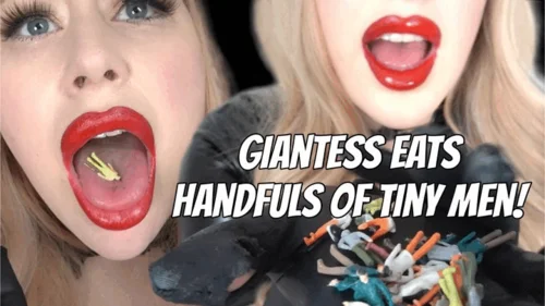 Lulublue - Giantess Eats Handfuls of Tiny Men