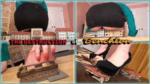 Velvets Fantasies - The Destruction of Benchton - Giantess Butt Crush with Jacquelyn Velvets 1080 mp4