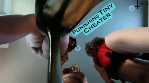 Science Friction - Punishing Tiny Cheater - featuring Sara Star, Miss Devora Moore, and Jane judge in a Tiny Man POV clip with Giantess Stomping, High Heels, Upskirt, Femdom and Cuckold Torment on Science Friction