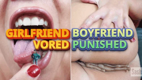 Sashacurves - Giantess Punishes Boyfriend and Vores His Girlfriend
