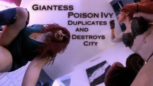 Science Friction - Giantess Poison Ivy Duplicates and Destroys City - SD - featuring Sarah DiAvola and Jane Judge as Poison Ivy blooms, a spilled growth potion enlarging Ivy's breasts and voluptuous body, a twin flower birthed to grow and stomp all over the town in this