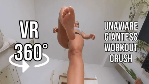 Lalo Cortez And Vanessa - VR 360 unaware giantess workout and crush - Lalo Cortez and Vanessa