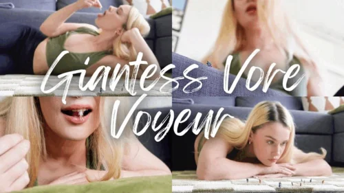 Goddess Lucie - Unaware Giantess Vore Voyeur - Shrinking Fetish, Tiny Man POV, Giant Woman Vore