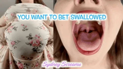 Sydney's Fetish Fantasies - You Want to be Swallowed - POV Tiny Man Begs Nice BBW Giantess to be Vored - Sydney Screams - 1080 MP4