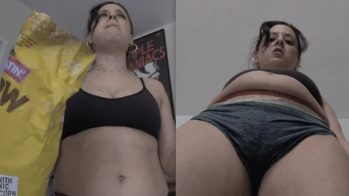 Jamie Daniels - Everything Else - GIANT GIRLFRIENDS HUGE BELLY - Jamie Daniels, Giantess, Big Belly, Growth, Eating, Burping - WMV