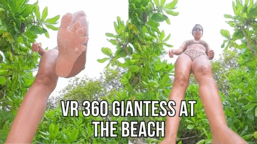 Lalo Cortez And Vanessa - VR 360 unaware giantess at the beach - Lalo Cortez and Vanessa
