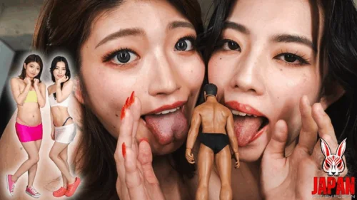 Japan Fetish Fusion Mouth - Giantesses Find a Tiny Man - Suck, Lick, Play and Humiliation (4K Video)