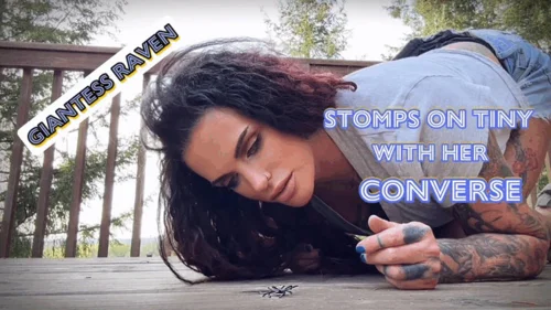 Mistressravenfd - GIANTESS RAVEN STOMPS TINY WITH HER CONVERSE