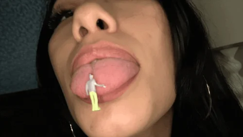 Ginary's Giantess Adventures - Giantess Miss Mia Dominates & Devours Box Of Shrunk Human Tinies (HD 1080p MP4)