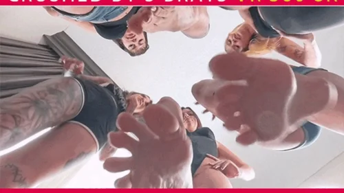 Bratty Foot Girls - Halee Kristina Angie Dakota Si - Tiny Crushed Under 5 Brats - VR 360 8K