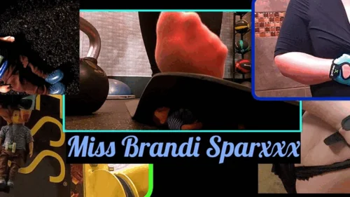 Miss Brandi Sparxxx 92139 - tiny Gym Stalker Part 1 - Giantess Kettlebell Swings & Squats