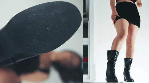 Xgiantess - Giantess Girl Crushes Shrunken Ex Boyfriend Under Her Boots