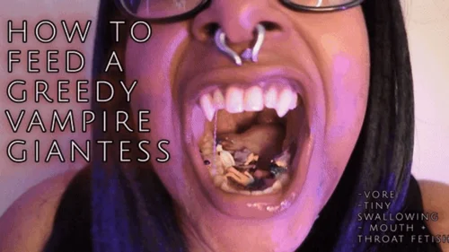 Lilithisfat Giantess Femdom World - The Hungry Vampire Giantess Dilemma - TINY VORE