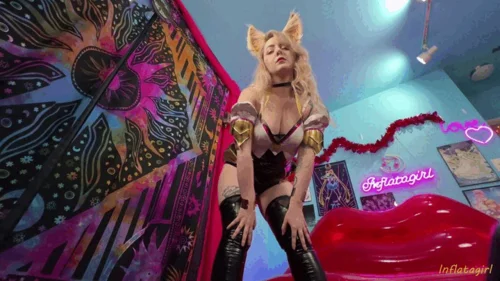 Inflatagirl - Ahri Goddess Giantess