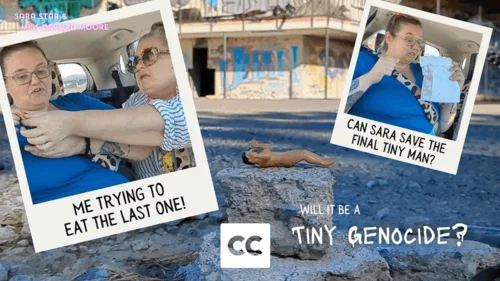 Octogoddess Femdom Step-mommy - Will it be a Tiny Genocide? Gentle Giantess Sara Star protects tiny man species from hungry MiLF OctoGoddess Captioned Version