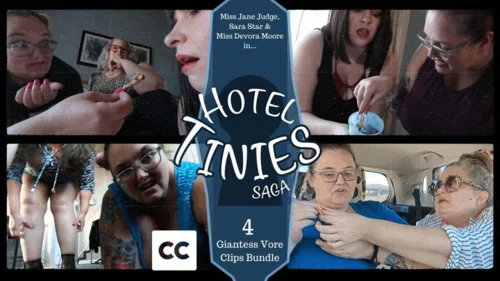 Octogoddess Femdom Step-mommy - Hotel Tinies Saga: 4 Giantess Vore Clips Bundle ft OctoGoddess, Sara Star and Jane Judge as Giantess Goddesses on Vegas Vacation Captioned
