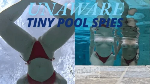 Anna Scotx - Unaware Little StepBro Spies by the Pool