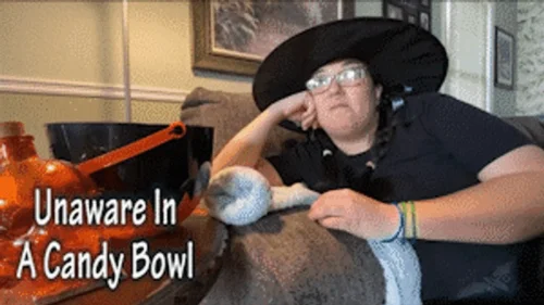 Canadian And Asian Giantess Fantasy - Unaware In Madisons Halloween Candy Bowl - HD 1080p Version - Trapped And Waiting To Be Eaten By An Unaware Giantess