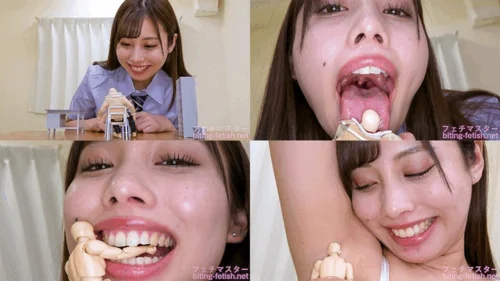 Japanese Asian Biting Mouth Fetish - Mai Arisu - Giant schoolgirls' after-school flirting - I shrink my boyfriend who loves giantess into a classroom and play with him - 1080p