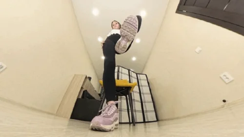 Under Giantess Soles - Tammy - crushed under her sneakers VR 360 8K