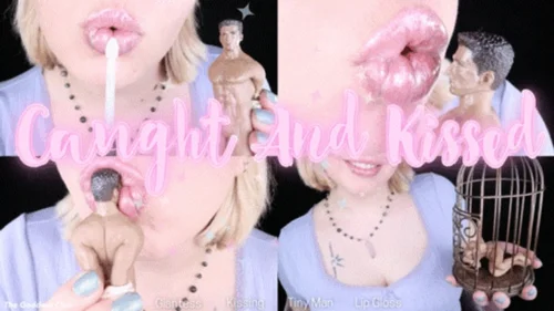 The Goddess Clue Clip Store - Caught And Kissed - HD - The Goddess Clue, Giantess Catches Tiny Man and Makes him a Kissy Toy, Lip Gloss Fetish, Natural Full Lips, Kissing Torment, Trapped in a Cage