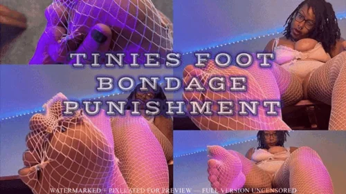 Lilithisfat Giantess Femdom World - Tinies Bound to Giantess Feet - Femdom Bondage