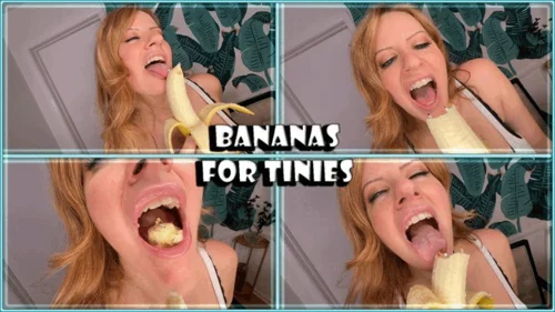 Velvets Fantasies - Giantess Jacquelyn is Bananas for Tinies - Vore and Mouth Exploration 1080 mp4