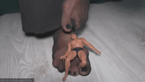 Doom Feet - Tiny Slave play him with my feet 3 4k - foot worship - nylon worship - sweaty feet - giantess